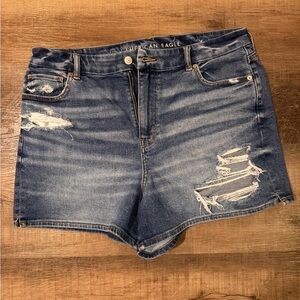 American Eagle Outfitters Ripped Blue Denim Shorts
